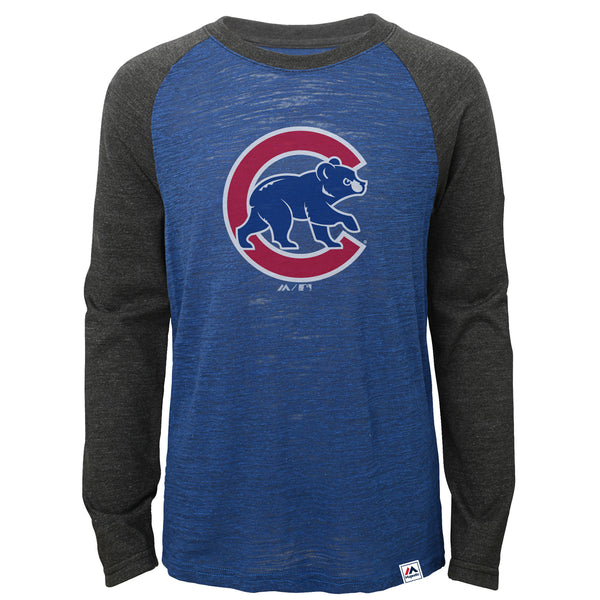 Majestic Athletic Chicago Cubs Cooperstown Waving Bear Charcoal T-Shirt