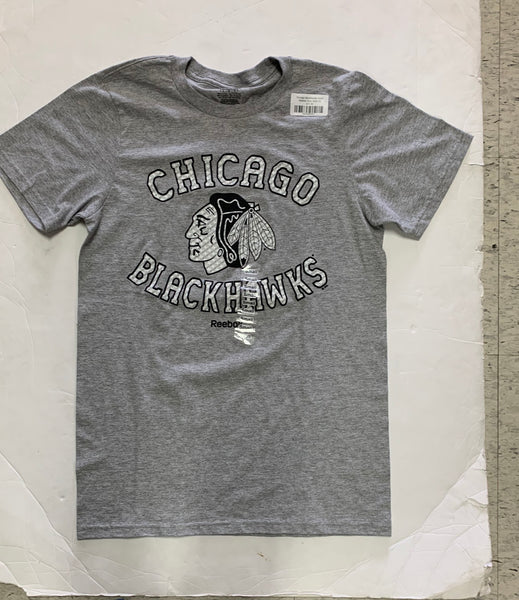 Chicago Blackhawks adidas Original Six Tri-Blend T-Shirt - Gray