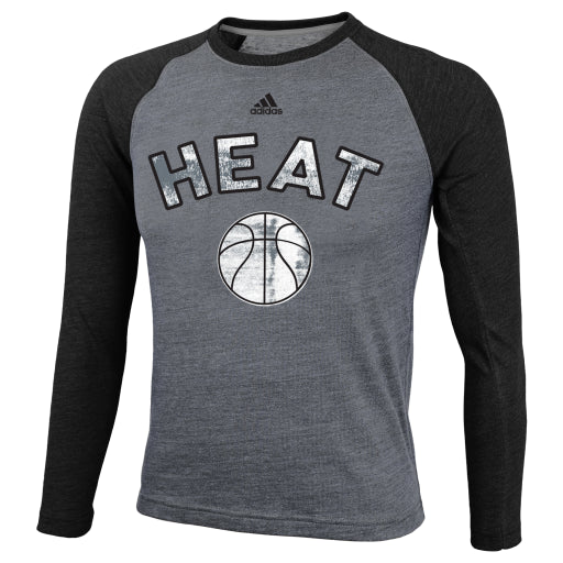 Adidas Miami Heat Black NBA Basketball Short Sleeve T-Shirt Size Large