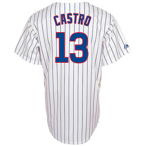 Chicago Cubs Jersey Majestic Authentic Collection #13 Starlin Castro Sewn  Sz 52