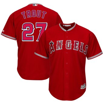 Majestic Los Angeles Angels #27 Mike Trout Jersey
