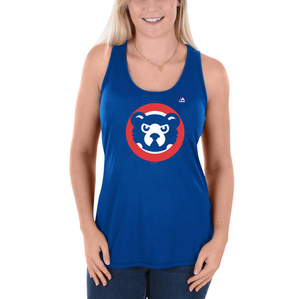 Chicago Cubs GIII Women's White Endzone Tee Med