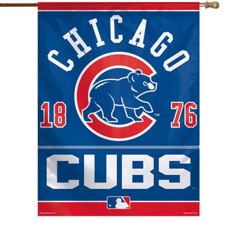  MLB Chicago Cubs 27-by-37-Inch Vertical Flag-W Logo