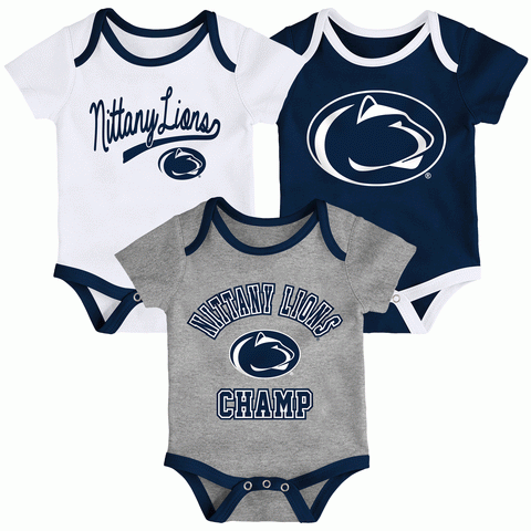 Penn State Nittany Lions Infant Champ 3-Piece Creeper Set Onesie