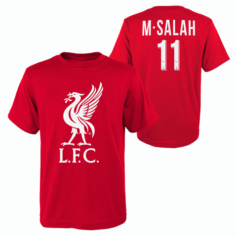 Mohamed Salah Youth Red Liverpool Football Club 100% Cotton Shirt