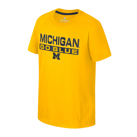 Michigan Wolverines Colosseum Youth Gold Shirt