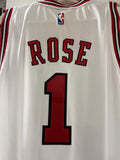 Derrick Rose Adidas White Stitched Jersey X-Large