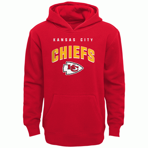 Kansas City Chiefs Youth Red Pullover Sweatshirt Hoodie