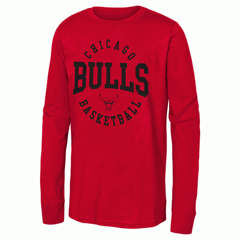 Chicago Bulls Youth NBA Red "Around the Block" Long Sleeve Shirt