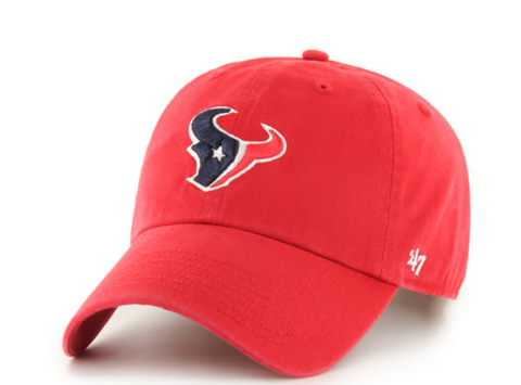 Houston Texans Adult 47 Brand Red Clean Up Adjustable Hat