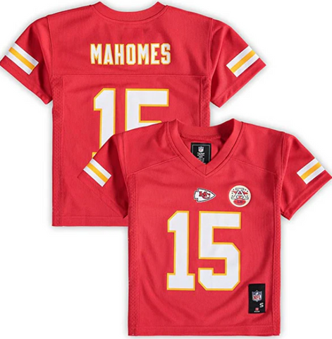 Patrick Mahomes #15 Youth Kansas City Chiefs Mid Tier Home Red Jersey