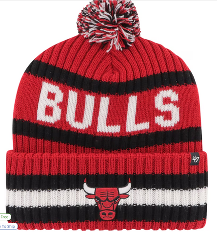 Chicago Bulls '47 Brand Fleece Lined  One Size Fits All Winter Hat