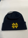 Notre Dame Fighting Irish Top of the World One Size Fits Most with Gold Letters Winter Hat with no Pom