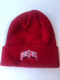 Ohio State Buckeyes Red Tow Cuffed Winter Hat with No Pom