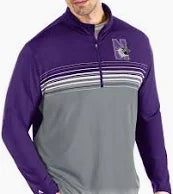 Northwestern Wildcats Adult Antigua Purple/Gray 1/4 Zip