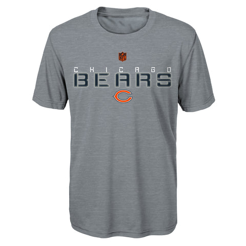 Women's Fanatics Branded Heathered Navy/White Chicago Bears Distressed Team  Tri-Blend V-Neck T-Shirt