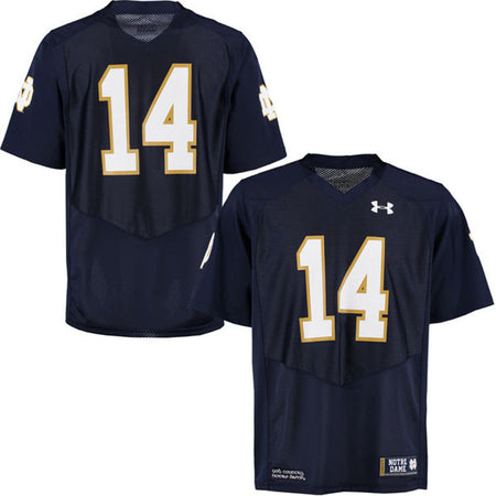 Under Armour Men's Notre Dame Fighting Irish Navy Replica Football Jersey, XL, Blue