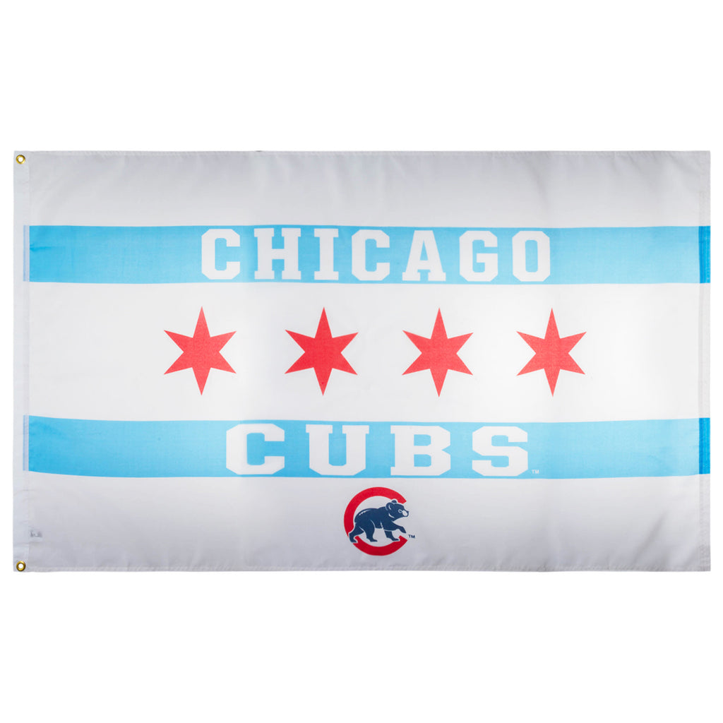 Chicago Cubs Win W Flag Blue / Gray Hoodie Sweatshirt ~ Women'