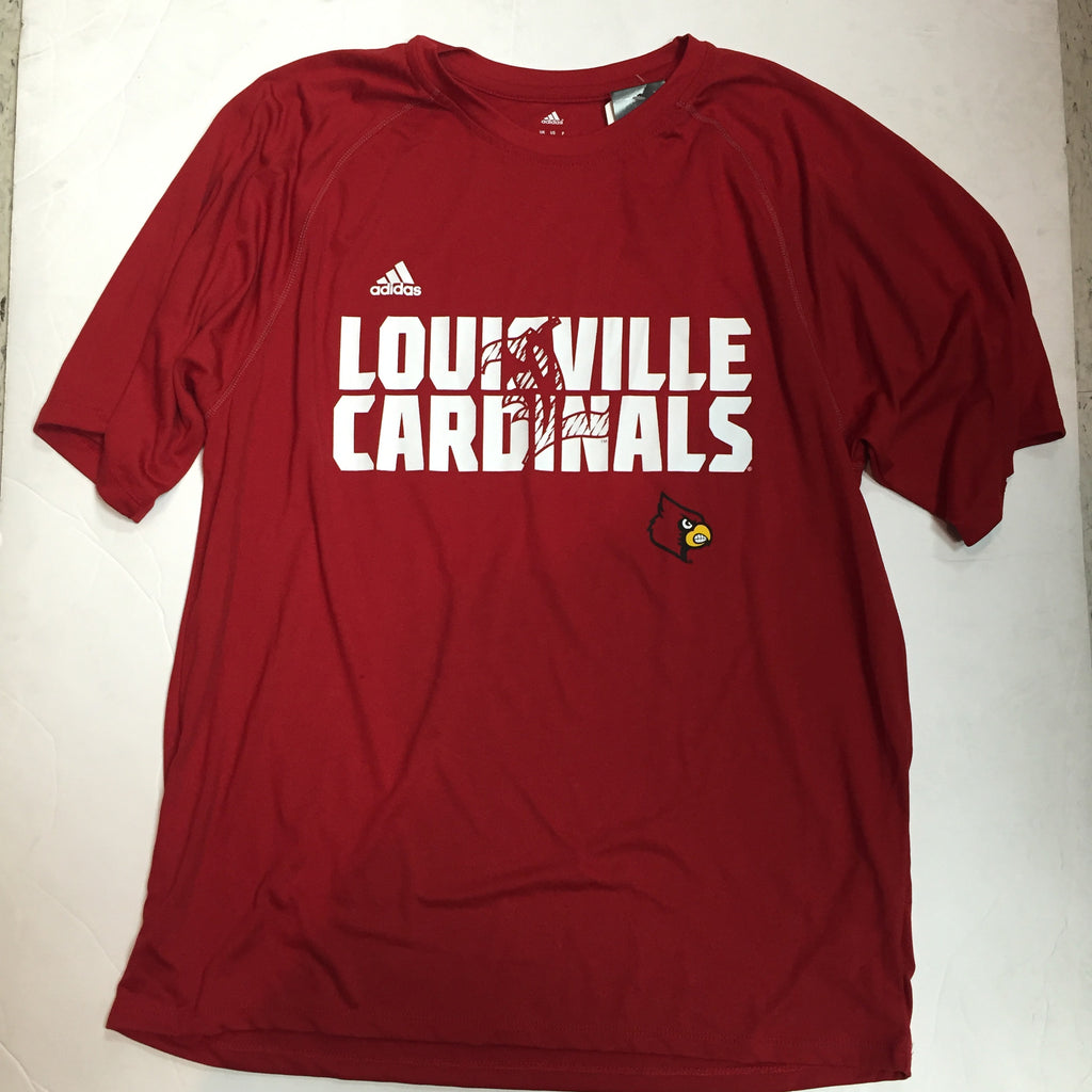 Louisville Cardinals adidas Vintage Logo Tri-Blend T-Shirt - Heathered Gray