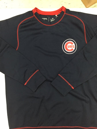 Antigua Chicago Cubs Balance Navy Coop 1912 Logo Polo Shirt Small