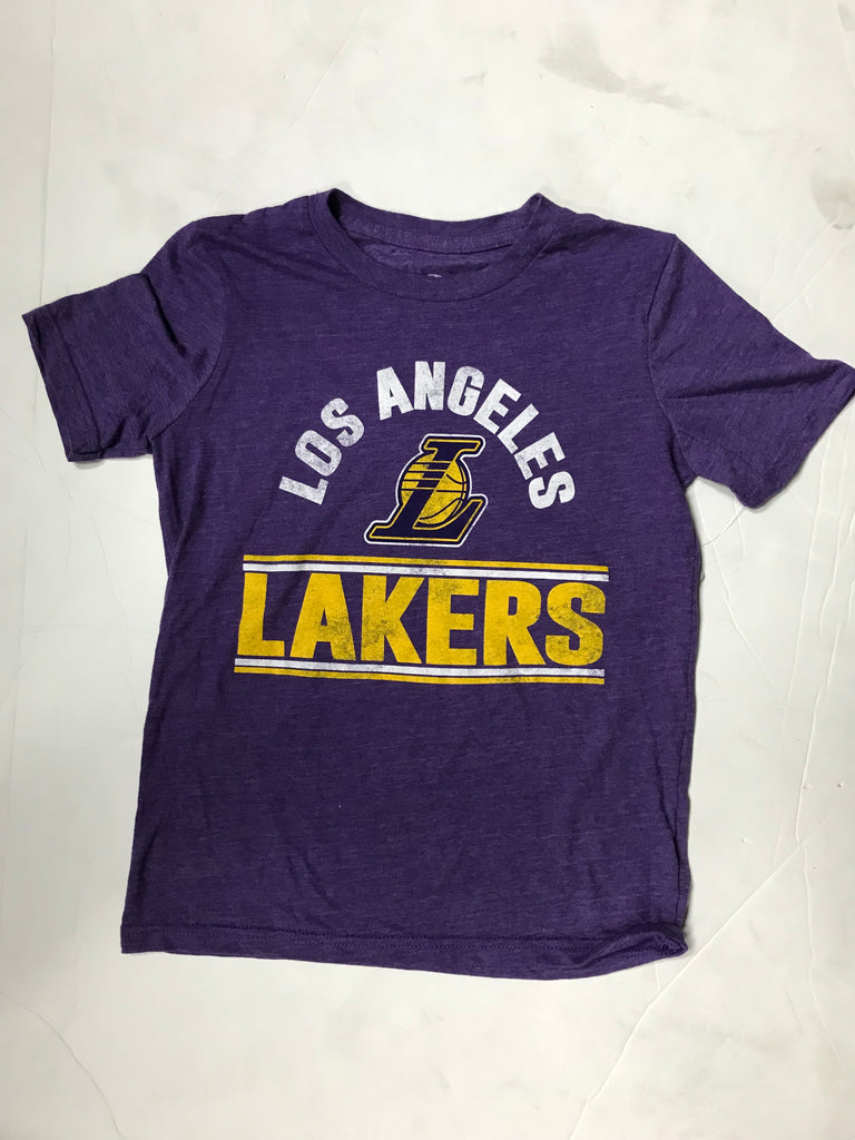 Men's Antigua Heather Gray Los Angeles Lakers Saga Long Sleeve Hoodie T-Shirt Size: Extra Large