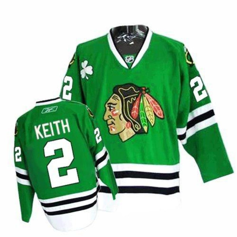 Chicago Blackhawks Keith Green Jersey #2 St. Patrick's Day