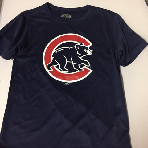 Youth Stitches Royal Chicago Cubs Allover Team T-Shirt